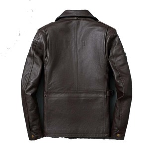 Chaqueta de Cuero Bordada, Diseño Nuevo y Personalizado, Chaqueta Casual de Motociclista, Cremalleras Personalizadas, Chaqueta Bomber de Lujo - Product Image 2