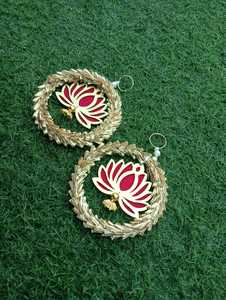 Superbes tentures de lotus pour la décoration de la maison Puja pendaison de crémaillère et toile de fond Mandir rose Lotus Party Favor - Product Image 4