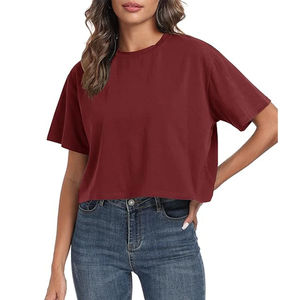 ผู้จัดจำหน่ายเสื้อครอปท็อปผู้หญิงขายส่ง รับผลิตตามแบบ OEM เสื้อครอปท็อปแฟชั่น ทรงสปอร์ต ทรงเข้ารูป ทรงลำลอง ทรงโอเวอร์ไซส์ - Product Image 4