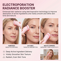 Dropshipping (1 pièce, emballage personnalisé avec logo) Mini Booster Pro Rose, Appareil de rajeunissement de la peau du visage et des yeux à micro-courant, portable, CN