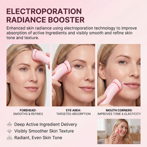 Dropshipping (1 pièce, emballage personnalisé avec logo) Mini Booster Pro rose, appareil de rajeunissement de la peau du visage à micro-courant, outil de beauté portable - Product Image 3