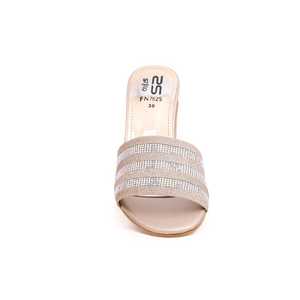 Golden FN7625 <b>Heeled</b> <b>Sandals</b> Elegant Slipper with Intricate Design - Product Image 1