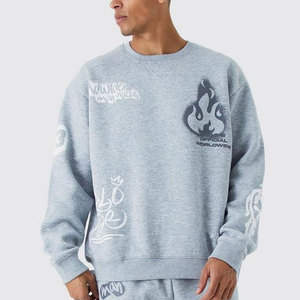 Secado rápido Venta caliente Nuevo traje de sudor de lavado ácido Artículo en línea de alta calidad Parches Diseño Hombres Traje de sudor vintage desgastado - Product Image 3