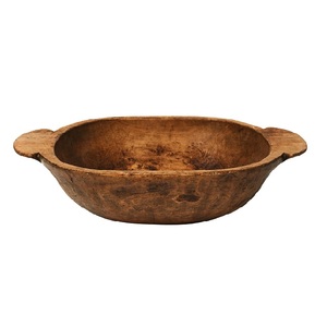 Bol rond en bois naturel poli, forme personnalisée de service de nourriture Restaurant bol de collation en bois abstrait bol de soupe en bois haut de gamme - Product Image 4