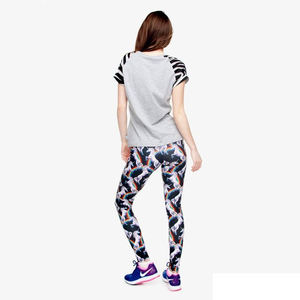 Mallas deportivas clásicas alineadas con logotipo personalizado para mujer, mallas deportivas sin costuras con logotipo en la cintura, mallas deportivas roscadas - Product Image 4