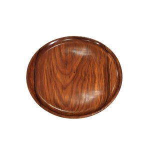 Assiette d'alimentation pour bébé en bois d'acacia naturel fait à la main, vaisselle en bois écologique multifonctionnelle, style INS, plat à dîner, usage domestique - Product Image 1