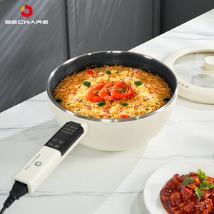 Electric <b>Frying</b> <b>Pan</b> Home Hotel RV Outdoor Multi functional 4L Tempered <b>Glass</b> Cover - Product Image 4