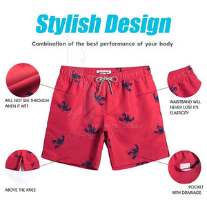 Wholesale <b>Men's</b> Casual Mid Waist Beach <b>Shorts</b> Summer Wear with Elastic Closure 100% Cotton Solid Pattern Quick Dry - Product Image 2