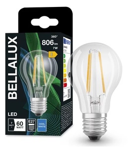 Lampada LED standard in cristallo trasparente 6,5W E27 4000K 806Lm (Bellalux 4058075592315) - Product Image 1