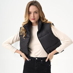 Gilet matelassé léger pour femmes design doux résistant au vent Gilet matelassé pour femmes Manteau rembourré thermique pour un usage quotidien Gilet matelassé pour femmes - Product Image 6