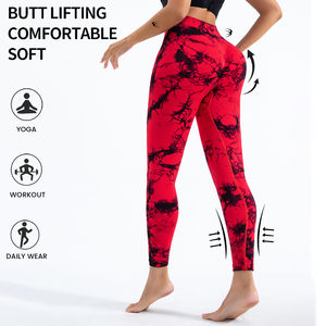 Leggings Deportivos de Yoga para Mujer, Cintura Alta Elástica, Largos hasta el Tobillo, Sin Costuras, de Nailon, con Efecto Push-Up y Absorción de Sudor - Product Image 3