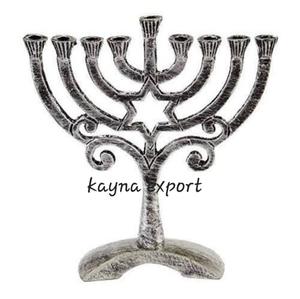 Bougeoir Menorah antique fini pour la prière Bougeoir en métal de nouvelle arrivée pour le salon et la salle à manger à bas prix - Product Image 6