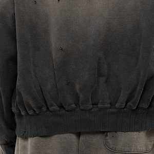 OEM personalizado 100% algodón francés Terry peso pesado etiqueta personalizada lavado con ácido Sun Faded hombres sudaderas con capucha desgastadas Unisex Casualwear - Product Image 6