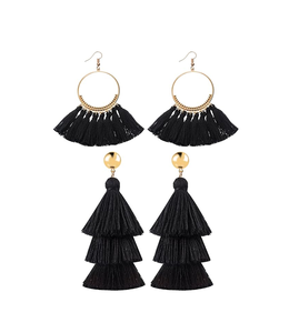 Último diseño Pendientes de borla para mujer Trending Look Color verde Conjunto de pendientes a un costo asequible productos - Product Image 6