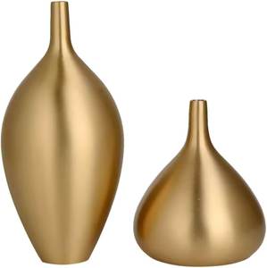 Diseño americano oro acabado metal Bud forma floreros uso para boda Hogar y Oficina Decoración florero Floral - Product Image 1