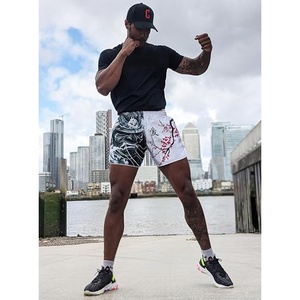 Shorts de lutte Grapple Masters imprimés en polyester/coton, taille élastique, coupe ample, tissu 160g pour adultes unisexes - Product Image 5