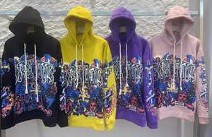 เสื้อฮู้ดผู้ชายและผู้หญิงผ้าฝ้าย450GSM บ็อกซี่พอดีไหล่ไหล่ตกพิมพ์ลายหน้าจอได้ตามต้องการ - Product Image 4