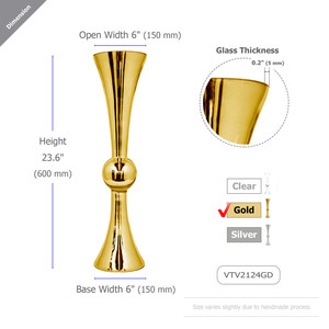 VTV2124GD - Florero de trompeta reversible dorado - 24 - Product Image 3
