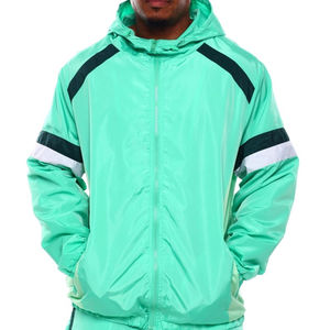 2026 hommes imperméable coupe-vent survêtement respirant 100% coton solide motif extérieur veste pantalon ensemble avec Logo personnalisé OEM - Product Image 2