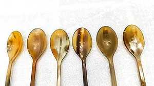 ช้อนทำมือจากเขาควายคุณภาพดี เป็นมิตรกับสิ่งแวดล้อม ขัดเงา สีธรรมชาติ สำหรับใช้ในบ้าน สไตล์โมเดิร์น ใช้เป็นช้อนกาแฟ หรือของตกแต่ง - Product Image 5