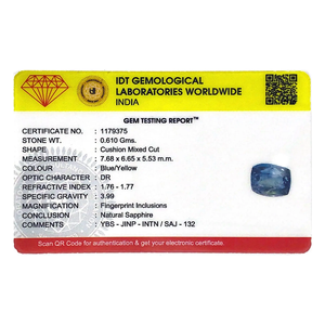 Piedra de Zafiro Natural Bicolor de 3.05 Quilates, Facetada, Azul Real Pitambari y Paraiba con Detalles en Rojo, Aguamarina y Turmalina, 8 mm de Altura - Product Image 4