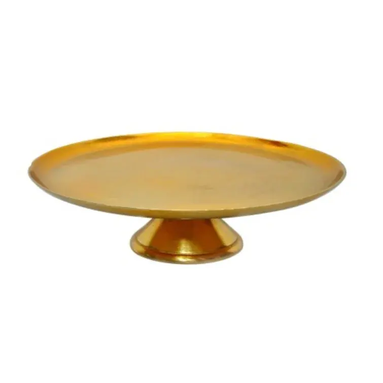 Nieuwe Europese Stijl Fabriek Op Maat Gemaakt In India Ronde Gouden Decoratieve Metalen Cake Stand Voor Bruiloft Keuken Feest Decoratie