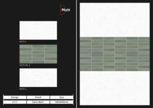 Carreaux de mur en céramique de qualité supérieure, finition satinée mate, motif métro, 300x600 mm, adhésif, décoration intérieure pour les pièces et les appartements - Product Image 5