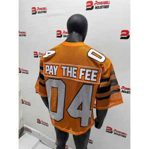 Ras du cou Sublimation Streetwear Boxy Fit maille maillot t-shirt personnalisé côtelé O cou coupe ample polyester maille jersey pour hommes - Product Image 4