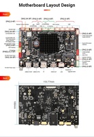 DC24V 2.5A Linux Rockchip Rk3399 Carte Dual Core Cortex-A72 + Quad Core Cortex-A53 2GB + 32GB 4G LTE 5.0BT Carte mère industrielle
