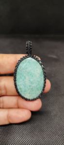 Collar con Colgante de Macramé de Amazonita Más Vendido, Joyería Boho Hecha a Mano para Mujer - Product Image 4