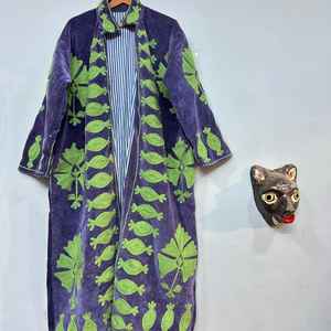 เสื้อแจ็คเก็ตสั้นผ้ากำมะหยี่ปักลายซูซานี  เสื้อโค้ทปักลายซูซานี  เสื้อแจ็คเก็ตยาวผ้ากำมะหยี่ปักลายซูซานี - Product Image 6