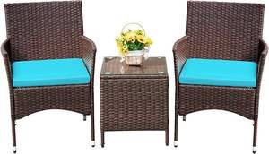 Homall 3 Piece Garden Rattan Seating Set with Table Factory <b>Supply</b> - Product Image 4
