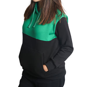 Nouveauté : sweat à capuche décontracté pour femme, taille XS, manches longues, tricoté, style tendance, col à capuche, 100% coton, tissu en toile, devant - Product Image 3