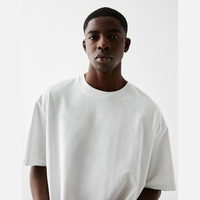 Vente en gros 100% coton Hip Hop Design personnalisé Blanc Boxy Tees Streetwear T-shirt pour homme Coupe ample imprimé T-shirt décontracté pour hommes