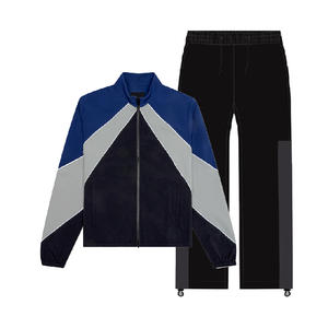 ชุดเสื้อผ้าออกกำลังกายแบบสองชิ้นสำหรับผู้ชายชุดเสื้อผ้า100% มีซิปสำหรับฤดูหนาว - Product Image 1