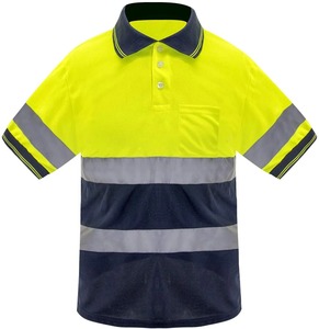 2024 logotipo personalizado Hi Vis Polo camisetas reflectantes poliéster a prueba de agua uniforme de trabajo Hi Vis ropa de trabajo de seguridad reflectante - Product Image 1