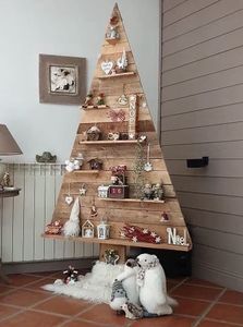 ICONE ARBRE DE NOËL DÉCORATION ÉCOLOGIQUE CADEAU FAIT MAIN Arbre en bois ornemental Fabriqué en cerisier un arbre pour toute saison - Product Image 6