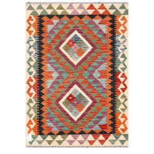 Alfombra Imaco Maimana, Alfombra Kilim Afgana, 116 x 82 cm, Decoración de Pared - Product Image 1