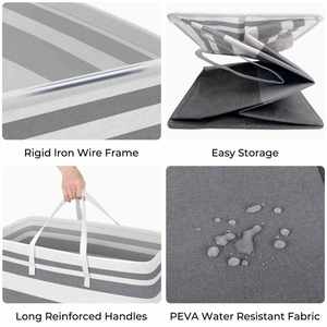 Cesto de Ropa Grande, Impermeable, Cesto de Ropa Independiente, Cesto de Ropa Alto Plegable con Asas Extendidas - Product Image 2