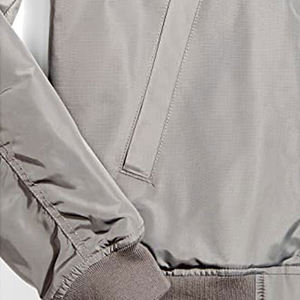 Venta al por mayor nuevo diseño Fighting Bomber Jacket Zipper-Up Stand Collar prendas de vestir exteriores abrigos en tela de lona - Product Image 6