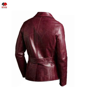 Veste en cuir élégante pour homme, couleur unie, haute qualité, personnalisation de marque, fabrication OEM ODM - Product Image 6
