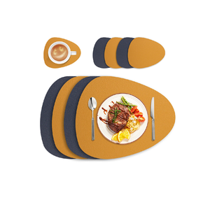 Tapis d'assiette en cuir personnalisés tapis de table napperons qualité supérieure design fait main à prix compétitif - Product Image 1