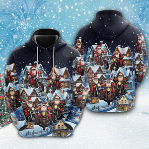 Sudadera CON CAPUCHA DE Navidad para hombre hecha a medida 2024, ropa informal de invierno con diseño de cremallera a la venta - Product Image 3