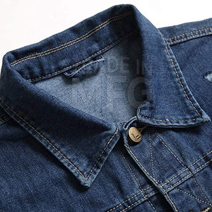 Factory Manufacture New Arrival High Street Style 100% Cotton <b>Long</b> Sleeve <b>Men</b> Jeans <b>Jacket</b> Customized Front Logo Wholesale - Product Image 3