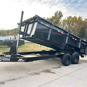 Remolque volquete IBeam telescópico 7x16 con lados de 3 pies, ejes 7K, núcleo de Motor de engranaje GVWR de 14K para Tractor agrícola, nuevo y usado - Product Image 1