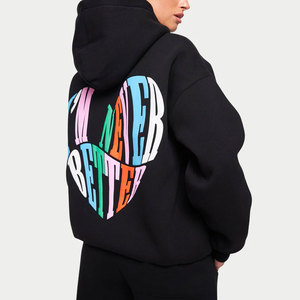 Prix de gros – Survêtement d'hiver à capuche 100 % coton à manches longues pour femme / Vente flash – Sur mesure, écologique et respirant - Product Image 2