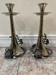 Couleur argentée pour la décoration de la maison Bougeoir Party Ware Lot de 2 - Product Image 4