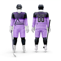 Maillots de hockey sur glace personnalisables imprimés respirants à manches courtes séchage rapide 100 % polyester grande taille pour hommes et femmes