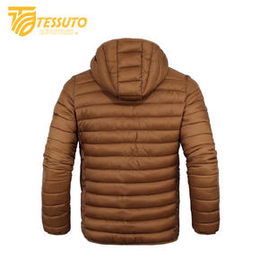 Chaqueta acolchada de satén personalizada para hombre, Abrigo acolchado de burbujas de invierno de diseñador, impermeable con cierre de cremallera, longitud corta, ropa para exteriores - Product Image 4