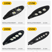 Lampadaire LED JD Classic Cobra Head 50W-200W AC COB | Optique de type III IP65 étanche pour routes urbaines, campagne et jardin